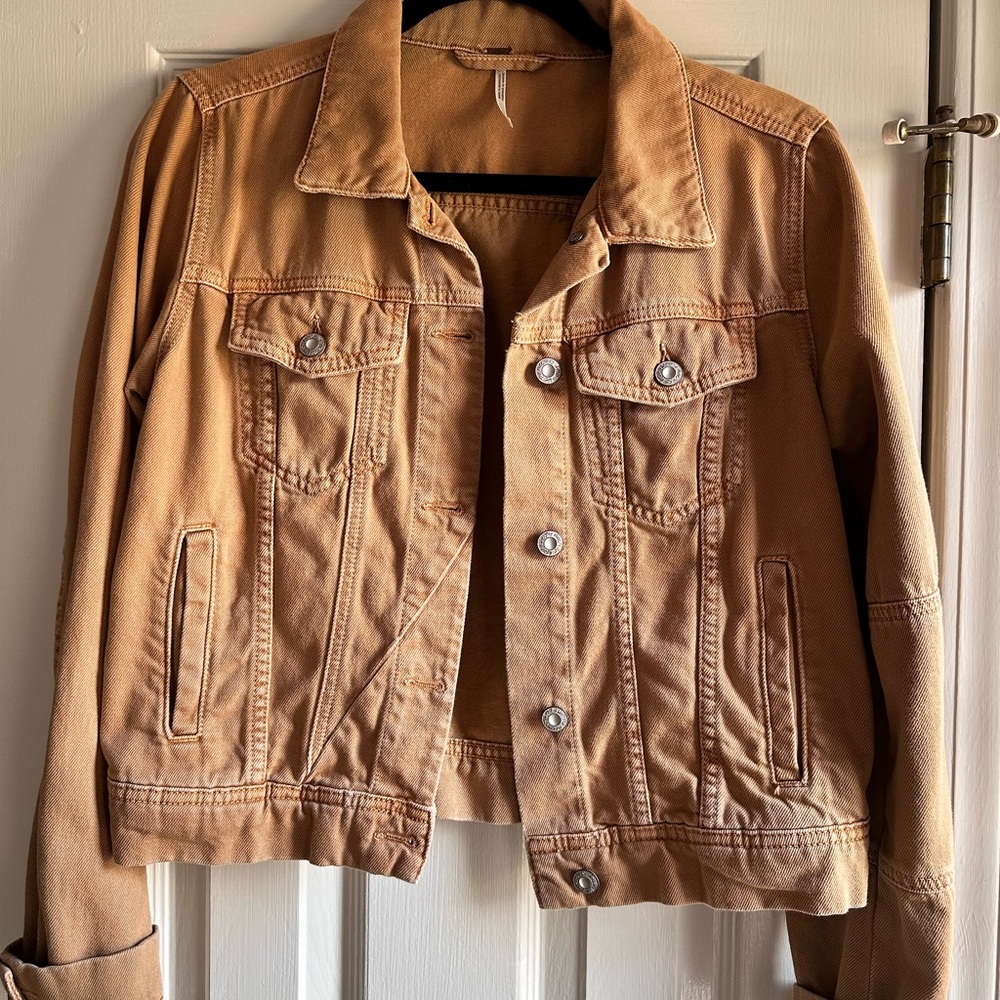 Free People Brown Jean Jacket